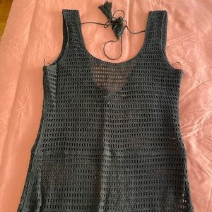 Never worn Vici black crochet beach dress